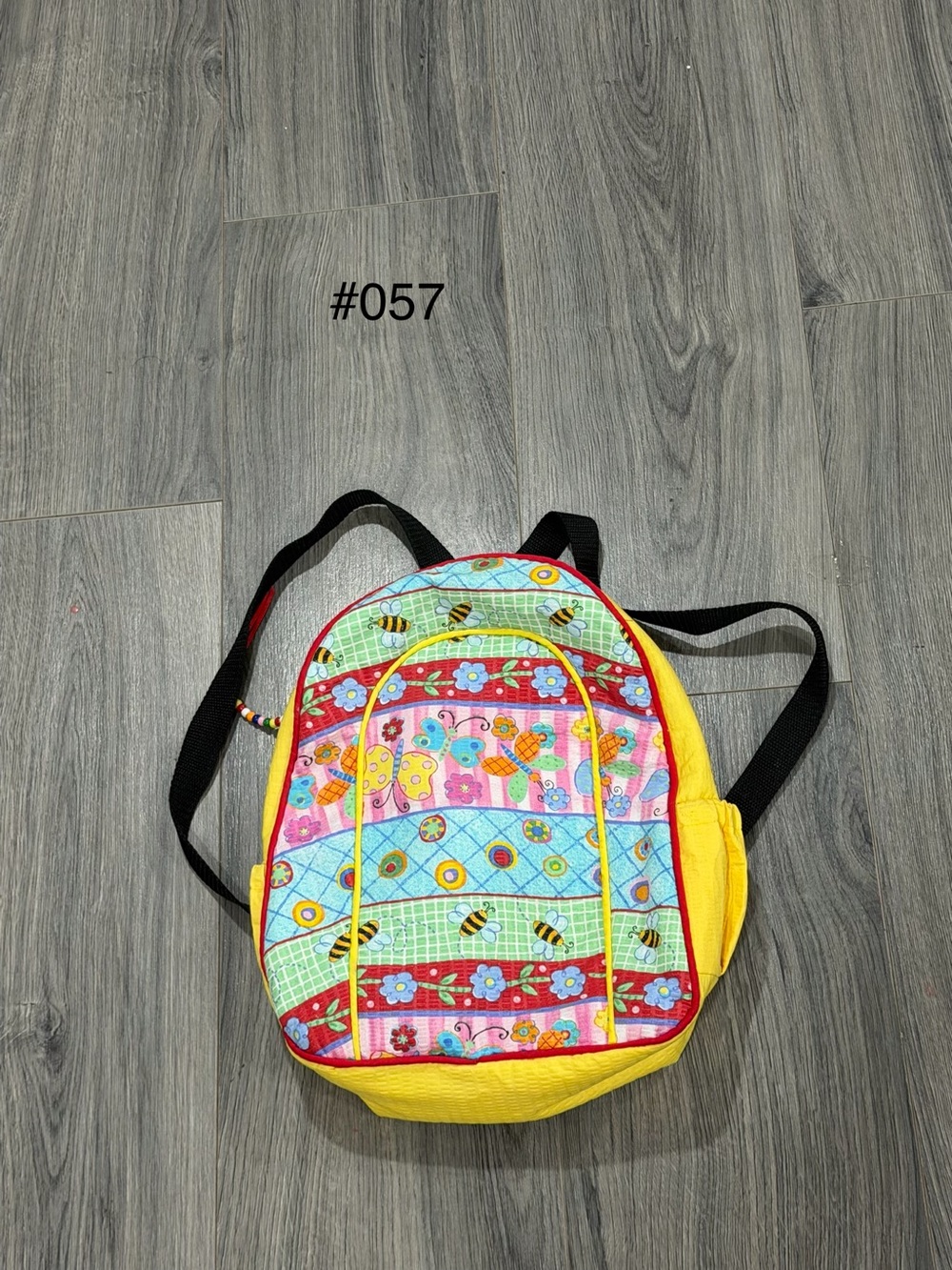 Yellow Floral & Bee Pattern Kids Small Backpack